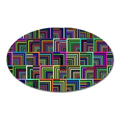 Wallpaper-background-colorful Oval Magnet by Bedest