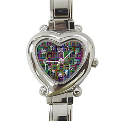 Wallpaper-background-colorful Heart Italian Charm Watch by Bedest