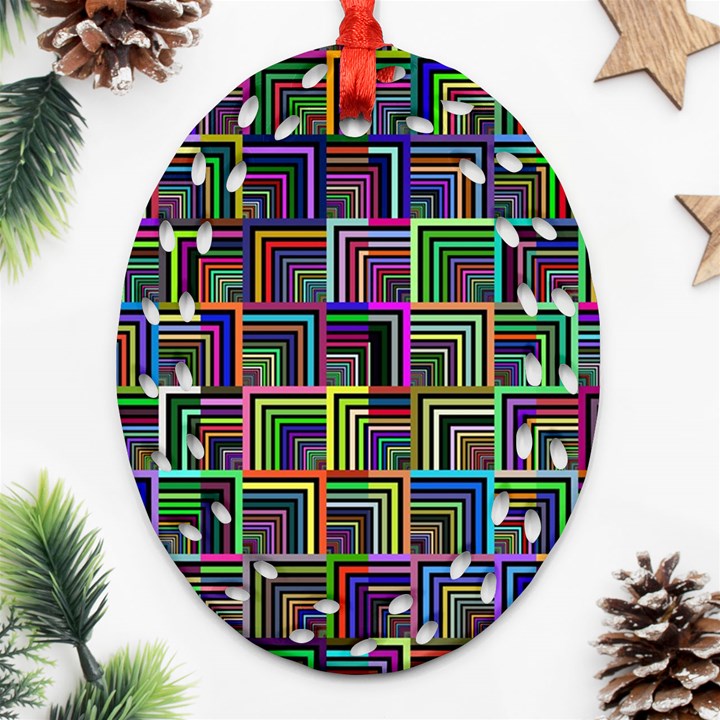 Wallpaper-background-colorful Ornament (Oval Filigree)