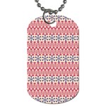 Christmas-pattern-background-green-decorative-star-snow Dog Tag (Two Sides) Front