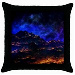 Landscape-sci-fi-alien-world Throw Pillow Case (Black) Front