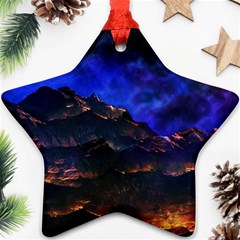 Landscape-sci-fi-alien-world Star Ornament (two Sides) by Bedest