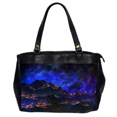 Landscape-sci-fi-alien-world Oversize Office Handbag (2 Sides) by Bedest