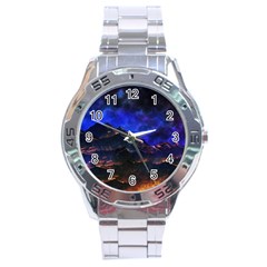 Landscape-sci-fi-alien-world Stainless Steel Analogue Watch by Bedest