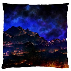 Landscape-sci-fi-alien-world Large Cushion Case (one Side) by Bedest