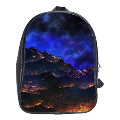 Landscape-sci-fi-alien-world School Bag (xl) by Bedest