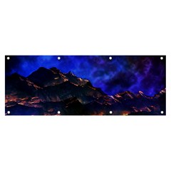 Landscape-sci-fi-alien-world Banner And Sign 8  X 3  by Bedest