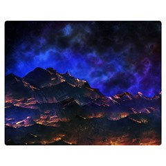 Landscape-sci-fi-alien-world Premium Plush Fleece Blanket (medium) by Bedest