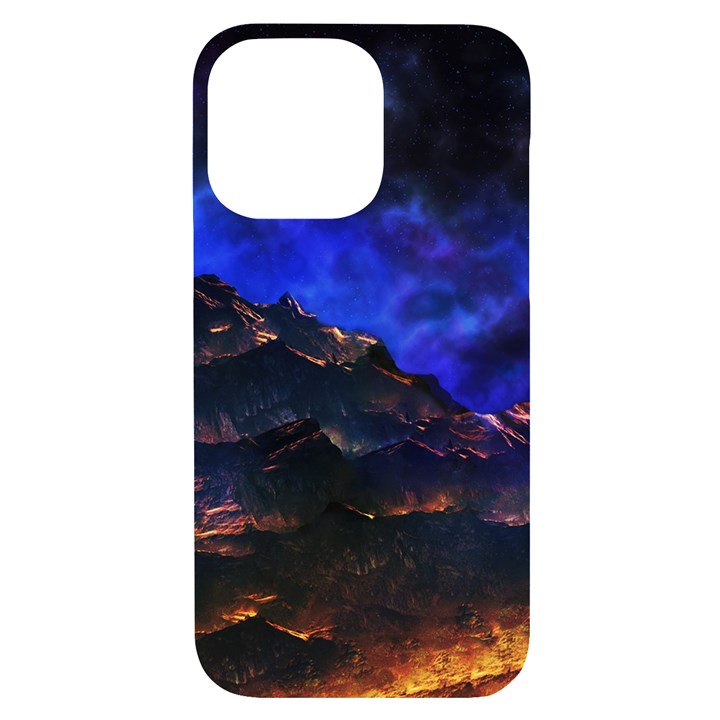 Landscape-sci-fi-alien-world iPhone 14 Pro Max Black UV Print Case