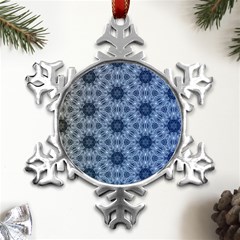 Pattern-patterns-seamless-design Metal Small Snowflake Ornament by Bedest