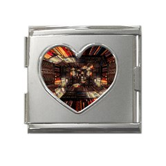 Library-tunnel-books-stacks Mega Link Heart Italian Charm (18mm) by Bedest