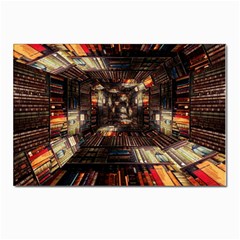 Library-tunnel-books-stacks Postcards 5  X 7  (pkg Of 10) by Bedest