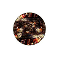 Library-tunnel-books-stacks Hat Clip Ball Marker by Bedest