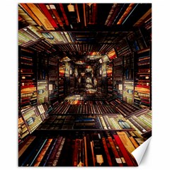 Library-tunnel-books-stacks Canvas 16  X 20  by Bedest