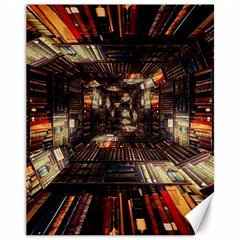 Library-tunnel-books-stacks Canvas 11  X 14  by Bedest