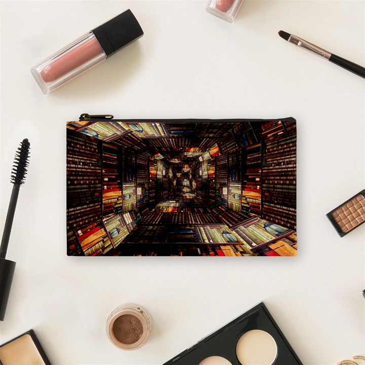 Library-tunnel-books-stacks Cosmetic Bag (Small)