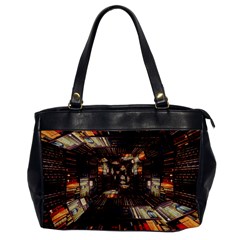 Library-tunnel-books-stacks Oversize Office Handbag by Bedest