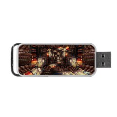 Library-tunnel-books-stacks Portable Usb Flash (two Sides) by Bedest