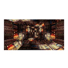 Library-tunnel-books-stacks Satin Wrap 35  X 70 