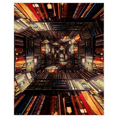 Library-tunnel-books-stacks Drawstring Bag (small) by Bedest