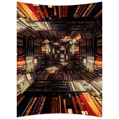 Library-tunnel-books-stacks Back Support Cushion by Bedest