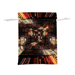 Library-tunnel-books-stacks Lightweight Drawstring Pouch (m) by Bedest