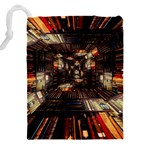 Library-tunnel-books-stacks Drawstring Pouch (5XL) Back