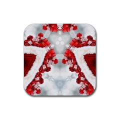 Christmas-background-tile-gifts Rubber Coaster (square)