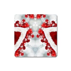 Christmas-background-tile-gifts Square Magnet