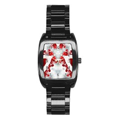 Christmas-background-tile-gifts Stainless Steel Barrel Watch