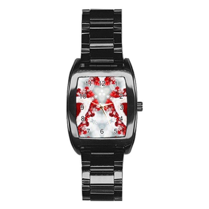 Christmas-background-tile-gifts Stainless Steel Barrel Watch