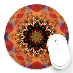 Abstract-kaleidoscope-design Round Mousepad