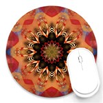 Abstract-kaleidoscope-design Round Mousepad Front