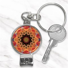 Abstract-kaleidoscope-design Nail Clippers Key Chain