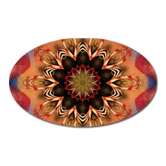 Abstract-kaleidoscope-design Oval Magnet