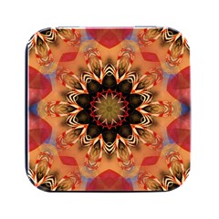 Abstract-kaleidoscope-design Square Metal Box (black) by Bedest