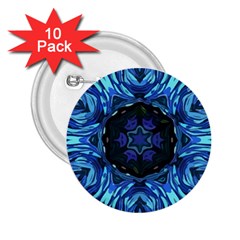 Background-blue-flower 2 25  Buttons (10 Pack)  by Bedest