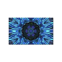 Background-blue-flower Sticker (rectangular) by Bedest