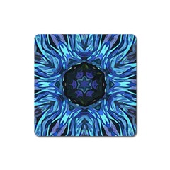 Background-blue-flower Square Magnet