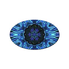 Background-blue-flower Sticker Oval (100 Pack)