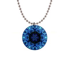 Background-blue-flower 1  Button Necklace