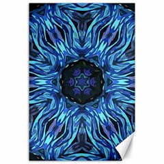 Background-blue-flower Canvas 24  X 36  by Bedest