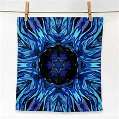 Background-blue-flower Face Towel by Bedest