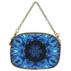 Background-blue-flower Chain Purse (two Sides) by Bedest