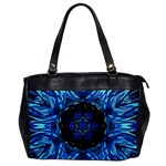 Background-blue-flower Oversize Office Handbag Front