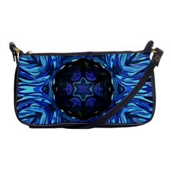 Background-blue-flower Shoulder Clutch Bag