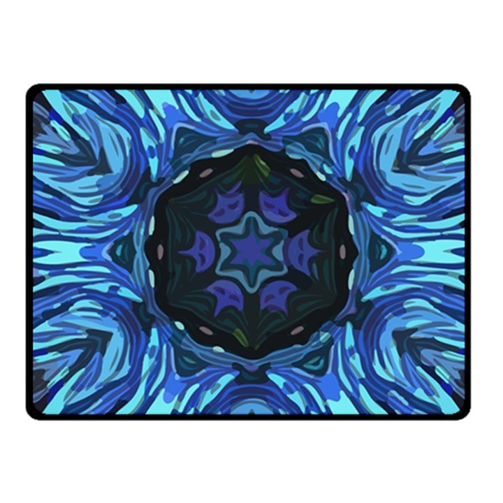 Background-blue-flower Fleece Blanket (Small)