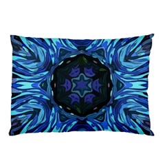 Background-blue-flower Pillow Case (two Sides)