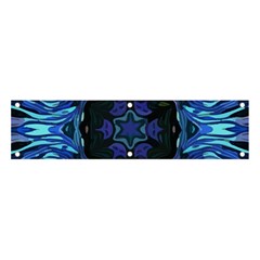 Background-blue-flower Banner And Sign 4  X 1 