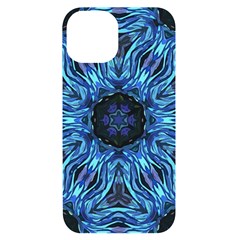 Background-blue-flower Iphone 14 Black Uv Print Case by Bedest